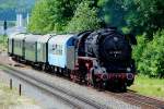 44 1486-8 mit Sonderzug bei Einfahrt in Wernigerode am 09.06.2012