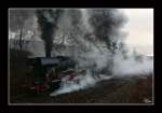 44 2546 als Vorspannlok und 44 1486 als Zuglok, bringen den 1400t schweren Holzzug von Bad Salzungen nach Eisenach. 
Marksuhl 11.04.2013