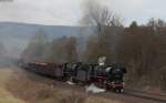 44 1486-8 und 2546-8 mit dem DGz 209 (Immelborn-Eisenach Gbf) bei Oberrohn 11.4.13