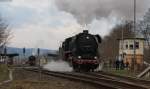 44 1486-8 beim Rangieren in Bad Salzungen 13.4.13