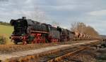 44 1486-8; 44 2526-8 und 41 1144-9 als Schublok mit dem DGz 408 Immelborn-Eisenach Gbf) in Marksuhl 13.4.13