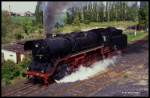 441486 dampfte bei Führerstandsmitfahrten am Tag der offenen Tür 19.05.1991 im BW Staßfurt.