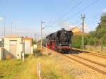 TBw Staßfurt 44 1486-8 mit dem DbZ 24872 von Staßfurt nach Meiningen, am 04.09.2015 in Erfurt Ost.