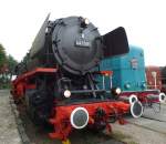 44 1085 Frontansicht, abgestellt,  wartet auf Aufarbeitung, 1972 bei Lokomotivfabrik Floridsdorf gebaut / in Beekbergen am 6.9.2014 beim großen Eisenbahn-Spektakel  „Terug naar Toen -