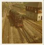 Am 16.08.1970 wartet 044 045-3 auf die Einfahrt ins BW Crailsheim. Das Foto stammt von meinem Vater Franz Bauch.