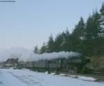 052 470-8 (50 2740) der UEF mit ihrem Sonderzug nach Villingen im Groppertal 3.1.09