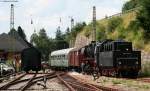 50 2740 der UEF mit dem DPE 88811 (Lffingen-Seebrugg) beim Einfahren in die Abstellanlage Seebrugg 9.8.09