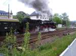 Der SEM Pingstsonderzug bei der Ausfahrt aus dem Bf.Schwarzenberg/Erzg.