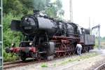 Wasserfassen der 50 2740 in Seebrugg am 8.8.2010