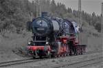 Die Dampflok 50 2740 auf der Dreiseenbahn beim rangieren in Seebruck.