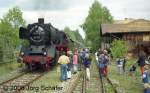 Wie berall nahm die Bevlkerung auch am Bahnhof Heideck zahlreich Abschied von der Gredl.