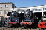 Am 23.09.2017 fand bei der IG 583047 in Glauchau (Sachs.)das BW Fest statt.01 0509 und 50 849 vor dem Lokschuppen.