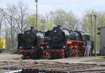 IGTL 50 849 + DB Museum 58 3047-6 am 23.04.2023 bei der Saisoneröffnung im Bw Glauchau.