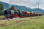 50 1380-0 ist hier am 16.09.16 mit einen Schüttgutzug im Bhf.Walldorf/Thür. zu sehen.