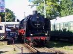 50 3501 drehte zum DB-Fest auf dem Gelände des Bw Halle P ihre Runden für Besucher.