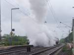 Mchtig Dampf macht die 50 3636 der GES Stuttgart bei der Ausfahrt aus Ilingen (Wrttemberg) in Richtung Vaihingen(Enz).