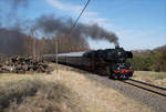 07.04.2018, 50 3648-8, Dampfloktreffen 2018 - hier Chemnitzer 50 im Triebischtal zwischen Meißen und Nossen