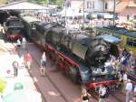 BR 50 3539 der Ulmer Eisenbahnfreude am 24.08.2003 auf dem Bahnhofsfest in Bad Herrenalb bei Karlsruhe