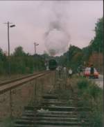 SEM Lok 50 3648 bei der Ausfahrt aus dem Bf Burkhardtsdorf zum 125 jhrigen Jubilum der Strecke Chemnitz-Aue/sachs. im Sept.2000