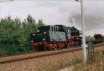 50 3616 ist mit Fotogterzug whrend des 2000er Hilbersdorfer Heitzhausfestes in Richtung Chemnitz Hbf.