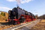 Im Rahmen des Bahnhofsfestes am 24.03.2018 in Treysa, boten die zugehrigen Eisenbahnfreunde zwei Pendelfahrten mit der angemieteten Meininger 50 3501 nach Stadtallendorf an.