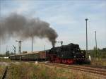 50 3648 mit dem SEM-Sonderzug aus Chemnitz bei Ausfahrt aus Nossen nach Meissen; 22.09.2007  