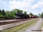 50 3616-5 des VSE aus Schwarzenberg war am 26.05.2006 mit einem Fotogterzug auf der Strecke Schwarzenberg - Annaberg Buchholz Sd unterwegs. Hier ist der Zug im Bahnhof Schlettau zu sehen.