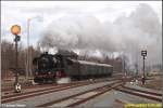 Am 22.03.08 dampft 50 3648 mit dem Sonderzug des SEM Chemnitz durch den Gterbahnhof Chemnitz-Sd.