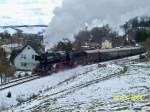 Die 50 3648-8 am 22.03.08 auf dem Weg nach Schlettau.Hier kurz vor Markersbach