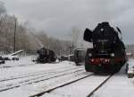 50 3648 und 52 8154 im Eisenbahnmuseum Schwarzenberg am 13.12.08.