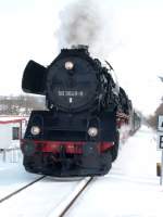 Chemnitzer 50 3648 am Bahnbergang Mhlweg in Burkhardtsdorf am 20.02.2005