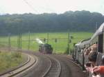 Beim Fest  Bad Driburg unter Dampf  gab es einige Sonderzugpendelfahrten von Bad Driburg und eine fhrte nach Himmighausen, hier umfhrt Br 50 3655 gerade ihren Sonderzug im Bahnhof Himmighausen.