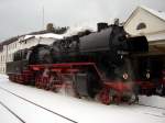 Die BR 50 3648-8 des SEM Chemnitz- Hilbersdorf im vogtlndischen Lengenfeld am 28.01.2007