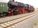 aufgenommen im bahnhof wernigerode  sonderfahrt der eisenbahn freunde laustiz  von cottbus nach wernigerode  dampflok baureihe 503708-0