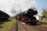 50 3708 und 52 8184 beim 2.Egelner Bahnhofsfest am 02.05.2009