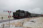 50 3616 kurz vor dem Bahnhof Scheibenberg am 12.12.09.