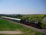 50 3616-5 war am 24.04.11 mit dem Sonderzug von Schwarzenberg nach Jocketa unterwegs. Hier bei der Rckfahrt von Jocketa nach Schwarzenberg in Fohsinn. 

