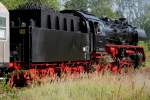 50 3610 mit einem Sonderzug der Historischen Eisenbahn Frankfurt bei der Ausfahrt aus dem Bf.