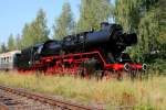 50 3610 am 03.09.2011 mit einem Sonderzug der Historischen Eisenbahn Frankfurt in Richtung Dampflokwerk Meiningen bei einer Scheinanfahrt im Bf.