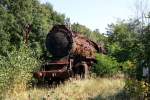 50 3557 (Ex.50 2376 )wartet in der Loksammlung Falz auf eine eventuelle Aufarbeitung wobei die Natur bereits dabei ist sich ihr Areal zurckzuholen. Falkenberg / Elster beim Tag der offenen Tr am 24.9.2011