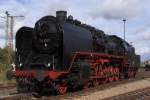 Lokportrait von 50 3501, aufgenommen am 08.10.2011 beim Eisenbahnfest im Bahnmuseum Bw Weimar.