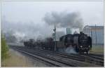 ‎50 3501-9 mit dem intern als DGz 300 bezeichneten Fotozug von Wernshausen nach Zella-Mehlis am 29.10.2011 bei der Ausfahrt aus Wernshausen aufgenommen.