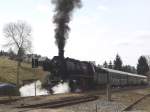 Hier nun 50 3616 aus Schwarzenberg in Markersbach bei der Ausfahrt Richtung Schletau