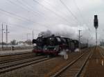 50 3708-0 links und rechts die 03 1010 und 35 1097 zogen am 07.04.13 zwei Sonderzge Parallel Von Dresden  bis Pirna.