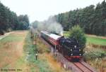 Auf der Rckfahrt nach Nrnberg fuhr der Dampfsonderzug mit dem „Tender voraus“.