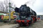 Die Dampflok 50 3708-0 war bei den 2. Geraer Eisenbahnfrhling in Gera zusehen. Foto 13.04.2013