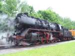 50 3616 wartet in Schwarzenberg am 28.05.06 um die Fahrzeugausstellung zu erffnen.