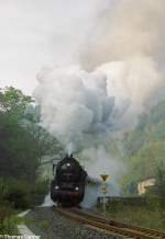 Am 30.09.06 befrdert 50 3616 einen Sonderzug von Schwarzenberg zur Messe nach Leipzig.