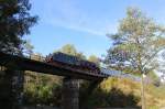 Am 05.10.13 fuhr die Erzgebirgische Aussichtsbahn wieder von Schwarzenberg nach Annaberg und zurck.