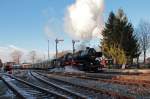 Zwei Advents-Pendelfahrten führten 50 3616-5 am 14.12.2013 mal wieder nach Schlettau.